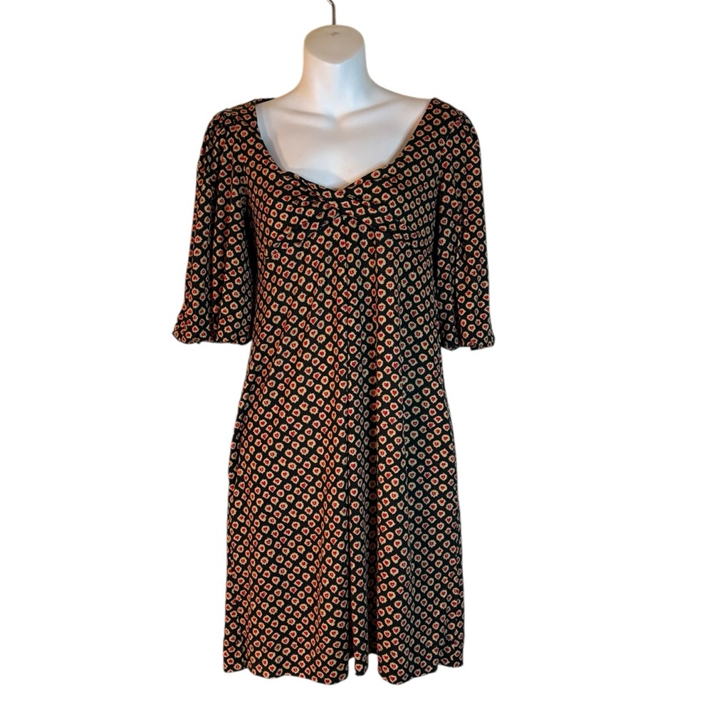 Diane Von Furstenberg Heart Print Silk Blend Dress – Size 4